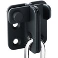 thumbnail image 1 of Sliding Door Lock Padlock Hasp Door Lock Latch Buckle Lock Anti-Theft Hook, Matte Black Finish Stainless Steel, EMS3001-B, 1 of 5