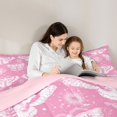 thumbnail image 4 of Homewish Hipple Moth Full Size Comforter Sets,Flower Skull Bedding Comforter Set,Pink,Halloween Duvet,Pink Reversible,3 Pieces,1 Comforter and 2 Pillowcases, 4 of 7
