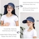 thumbnail image 5 of Sombrero de ala ancha para el sol: gorro de pesca multifuncional con protección UPF 50 para mujer$Gorra para el sol, gorro de pesca con ala ancha, gorro safari con protección solar UV y, 5 of 6