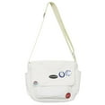 thumbnail image 1 of Shoulder Bags Casual Fashion School Bookbag with Badge for Teenage Girl (White), 1 of 10