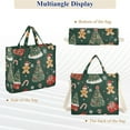 thumbnail image 6 of FORMRS Womens Corduroy Tote Bag Crossbody Shoulder Handbag with Pocket, Yellow Christmas Gingerbread, 6 of 7