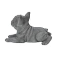 thumbnail image 4 of Estatuine Hi-Line Gift Ltd., Bulldog francés acostado, poliresina, gris y azul, 4 of 5