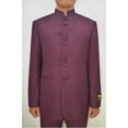 thumbnail image 1 of Mens Eight Button Mandarin Banded Collar Burgundy Suits, 1 of 1