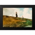 thumbnail image 2 of Homer, Winslow 14x11 Black Modern Framed Museum Art Print Titled - Watching from the Cliffs, 2 of 5