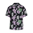 thumbnail image 4 of Ghost Face Men's and Big Men's Print Resort Shirt, Sizes XS-5XL, 4 of 5