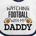 thumbnail image 4 of Inktastic Watching Football with My Daddy Boys or Girls Baby Bib, 4 of 4