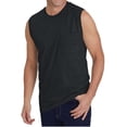 thumbnail image 1 of Langwyqu Summer Sleeveless Men Solid Color Casual Tank Tops With Pocket, 1 of 3