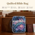thumbnail image 4 of FOR U DESIGNS Turtle Peony Galaxy Print Lightweight Bible Carrying Case with Handle Large Capacity Church Bag Bible Protective Bible Journaling Supplies Christian Gifts, 4 of 7
