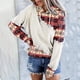 thumbnail image 5 of Moda mujer manga larga otoño camiseta impresión bolsillos con capucha blusa Tops Fridja  bvmnju7857, 5 of 7