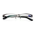 thumbnail image 2 of Premium Metal Half Rim Reading Glasses With Anti-reflective AR Coating Spring Hinge Reader, 2 of 4