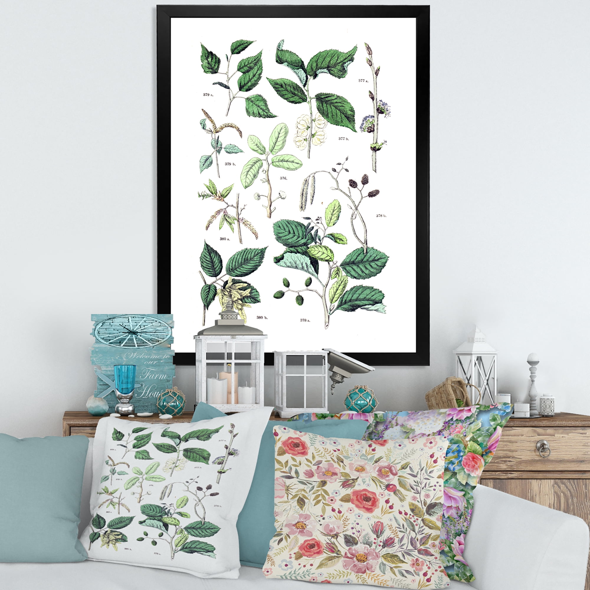 Designart 'Ancient Botanicals VIII' Traditional Framed Art Print
