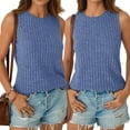 thumbnail image 6 of AviBest 2-Pack Womens Tank Tops 2026 Loose Fit Casual Round Neck Shirts Flowy Sleeveless Summer Tops,S~2XL, 6 of 9