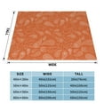 thumbnail image 4 of XMXT Throw Blanket, Paisley Orange Decor Print Machine Washable Blankets for Sofa, 80 x 60 inches Orange, 4 of 9