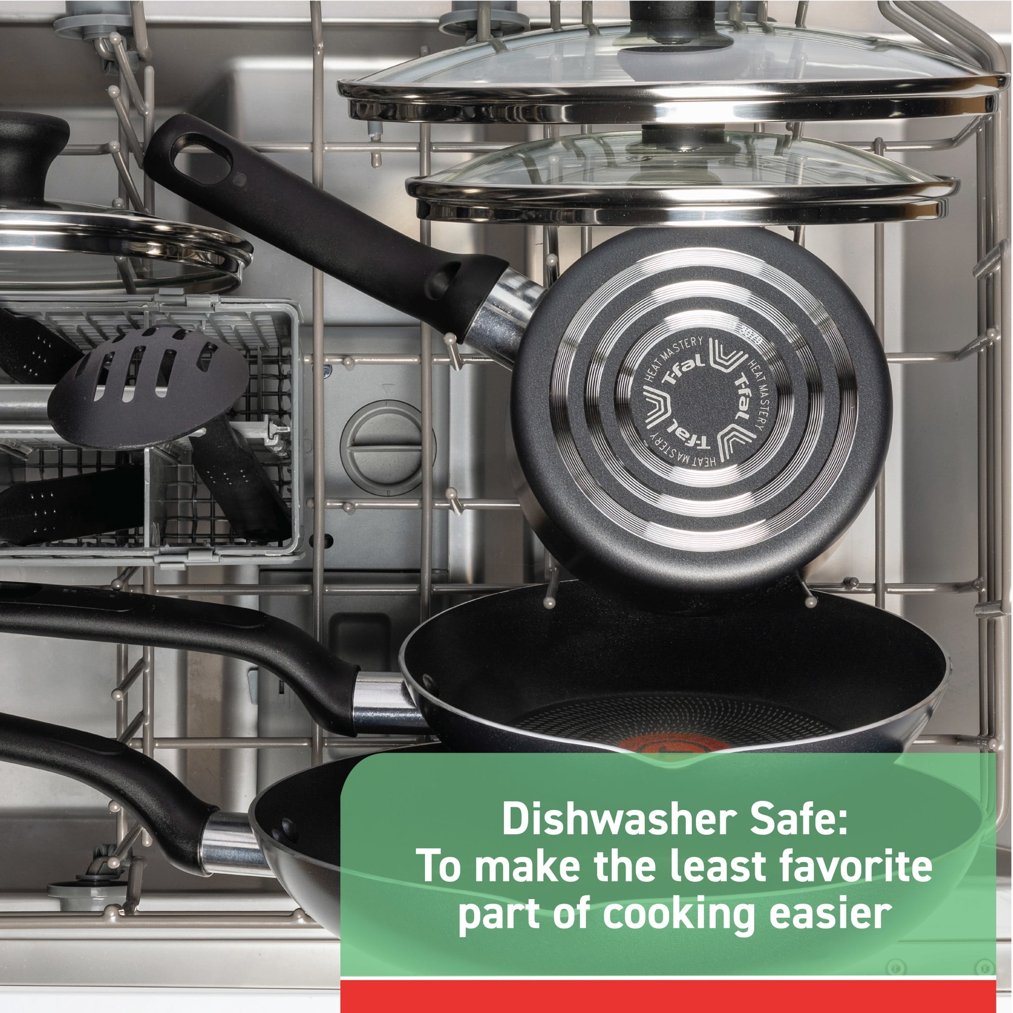 T-fal Easy Care Nonstick Cookware, 12 piece Set, Grey, B087SC64