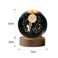 thumbnail image 3 of Luz De Noche De Bola De Cristal Lámpara de ambiente de bola de cristal luces decorativas artesanales decoración del hogar para dormitorio Likrtyny Para estrenar, 3 of 6