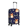 thumbnail image 3 of Qekee Corgi Lying With Moons And Stars Elastic Luggage Cover, Double-sided Print, Invisible Zipper, for Travel, Business, Daily - Small, 3 of 9