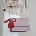 thumbnail image 2 of Unique Bargains 1 Pc Handbag Charms Keychains Flower Mirror Bag Accessories Red, 2 of 6