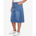 thumbnail image 6 of Alfred Dunner Womens Dark Wash Denim Midi Skirt, 6 of 6