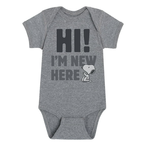 Peanuts - Hi I'm New Here - Infant Baby One Piece Onesie