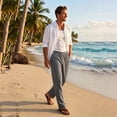 thumbnail image 4 of Mutghys Cotton Pajama Pants for Men Classic Print Elastic Waist Sleep Pants with Pockets Home Relaxing Soft Comfy Casual Pants, 4 of 6