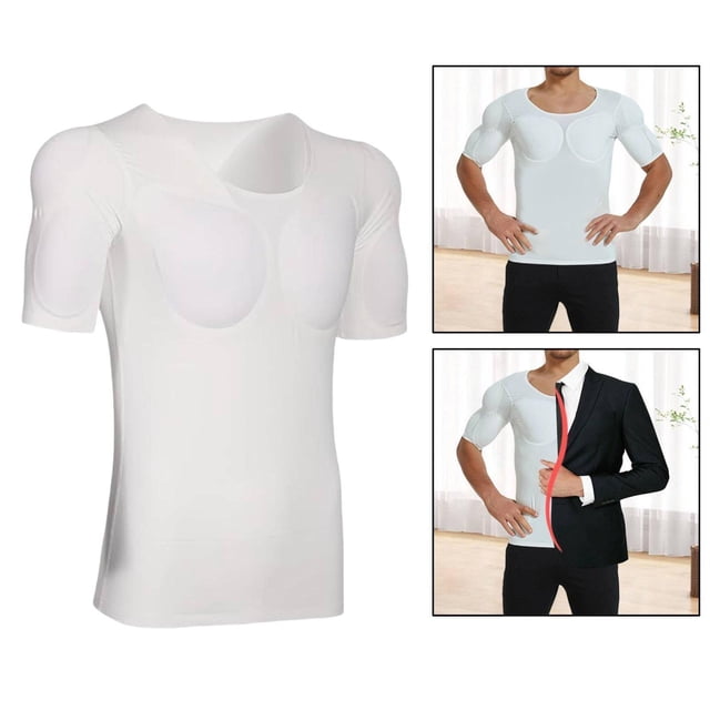 Camiseta con traje músculos falsos, ropa interior culturista para hombre, ideal para fiestas disfraces año y bodas. mangas cortas
