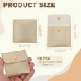 thumbnail image 2 of Uxcell PU Leather Jewelry Bag, 6Pcs 8 x 8cm - Jewelry Pouch with Snap Button, Square Small Travel Bag for Earrings, Rings, Necklaces Packaging (Gold, Silver), 2 of 6