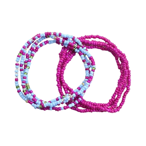 Cadenas de cintura Sunnimix 2 piezas Accesorios de Cadena para el cuerpo bohemias rojo + azul