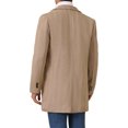 thumbnail image 3 of INSPIRE CHIC Trench Coats for Men's Double Breasted Herringbone Notched Collar Winter Overcoats, 3 of 5