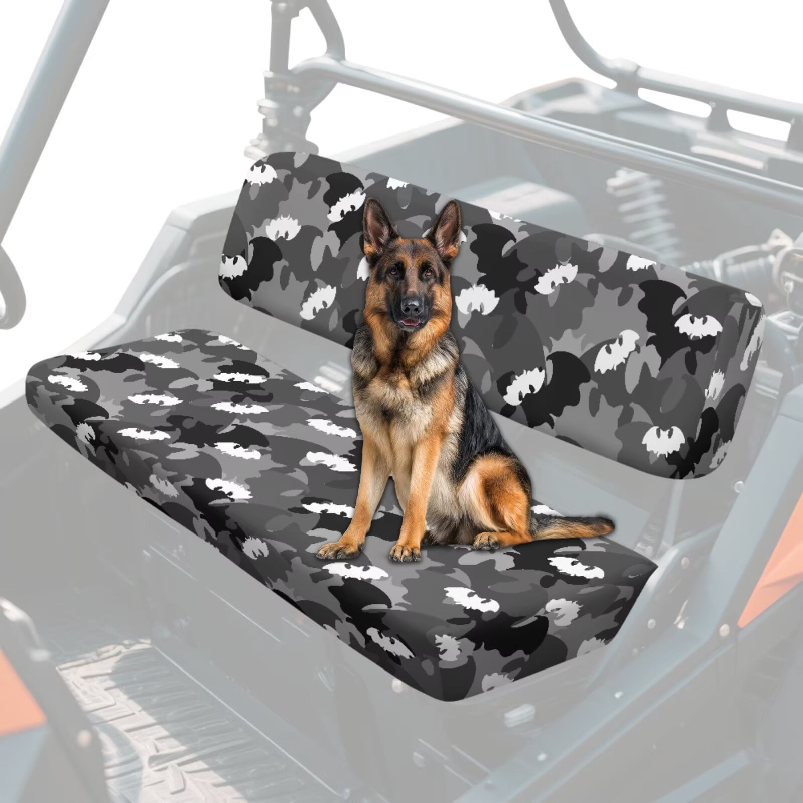 Uorisanigo Mule Seat Cover Anti-Slip Bat Camouflage UTV Front Bench Seat Cover Fit for Kawasaki Mule 3010 Diesel 4x4 2003-2008 UTV Pioneer Seats Accessories for All Seasons Windproof