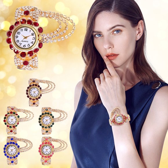 Xihbxyly Reloj de Pulsera de Aleación de Moda, Elegante Reloj de Cuarzo, Elegante Esfera Redonda, Diseño Ligero, Ideal Como Regalo para Mujer, Diámetro de Esfera de 3,2 Cm, Correa de Aleación, 19 Cm