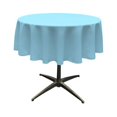 thumbnail image 1 of LA Linen TCpop51R-TurquoiseLgtP40 Nappe Popeline en Polyester Turquoise Clair - 51 Po Ronde, 1 of 4