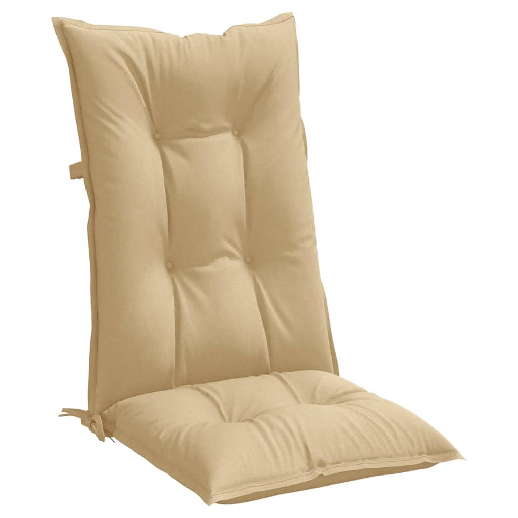 vidaXL Highback Chair Cushions Outdoor Seat Pad Garden Patio Furniture Fabric