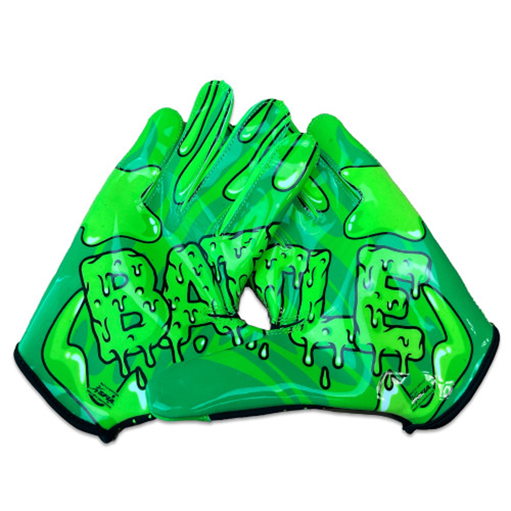 Battle Sports Youth "Slime" Doom Speed Receiver Football Glove - Neon Green -Small