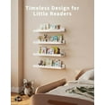 thumbnail image 6 of Nursery Book Shelves, 4-Pack White Floating Shelves for Wall Kids, Scalloped Shelves, Wall Book Shelves for Bedroom Kids, Toddler Room, Baby Room, Nursery Decor White,16.5 Inches, 6 of 6