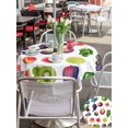 thumbnail image 5 of Outdoor Tablecloth with Umbrella Hole for Patio/Picnic/Party/Camping, Summer Fruits Waterproof Table Cloth Round Cover Washable, Watermelon Berry Lemon Botanical (Dia 60"), 5 of 8