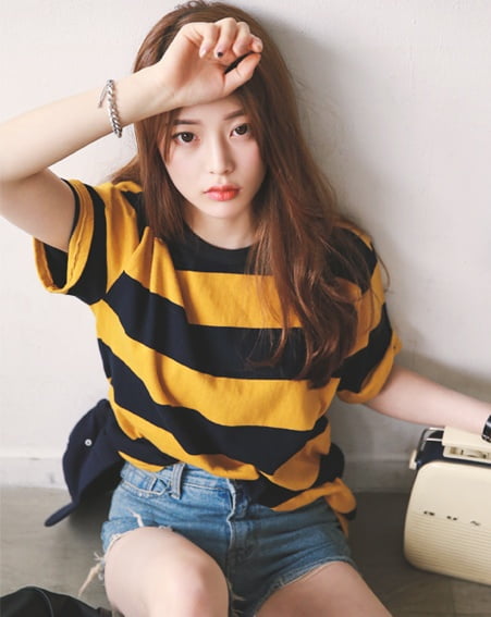 shirt Korean striped t-shirt | Walmart 