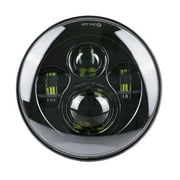 Eagle Lights Value-Line Black 7" Round LED Headlight for Harley Davidson Motorcycles