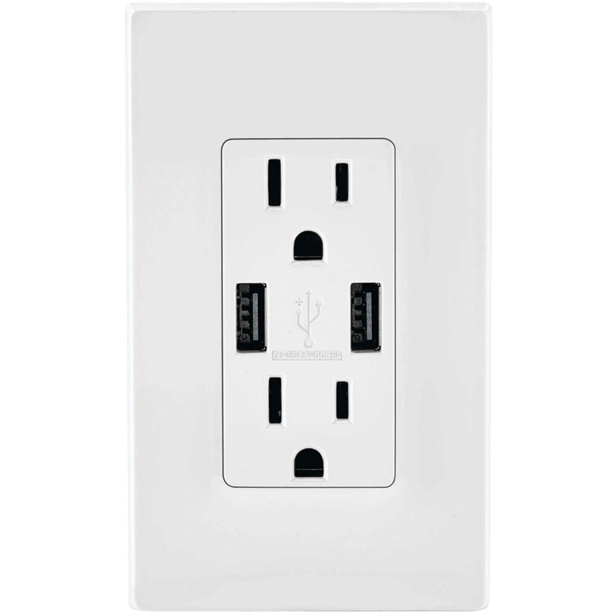 Leviton T5632-W Combo Duplex Receptacle and 15A USB Charger, White - www.semadata.org