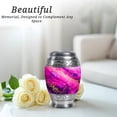 thumbnail image 5 of Pink Mini Urn For Human Ashes Adult Man - Purple Cremation Urns For Adult Ashes Women - Small Keepsake Urns For Male And Female - 3 Inch, 5 of 7