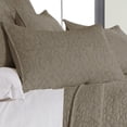 thumbnail image 4 of Homthreads - Beckett Bedspread Set -King Bedspread + Two King Pillow Shams - Microfiber Jacquard - Damask Scroll - Taupe - Bedspread Size (120 x 118 in.) and Pillow Sham Size (36 x 20 in.), 4 of 5
