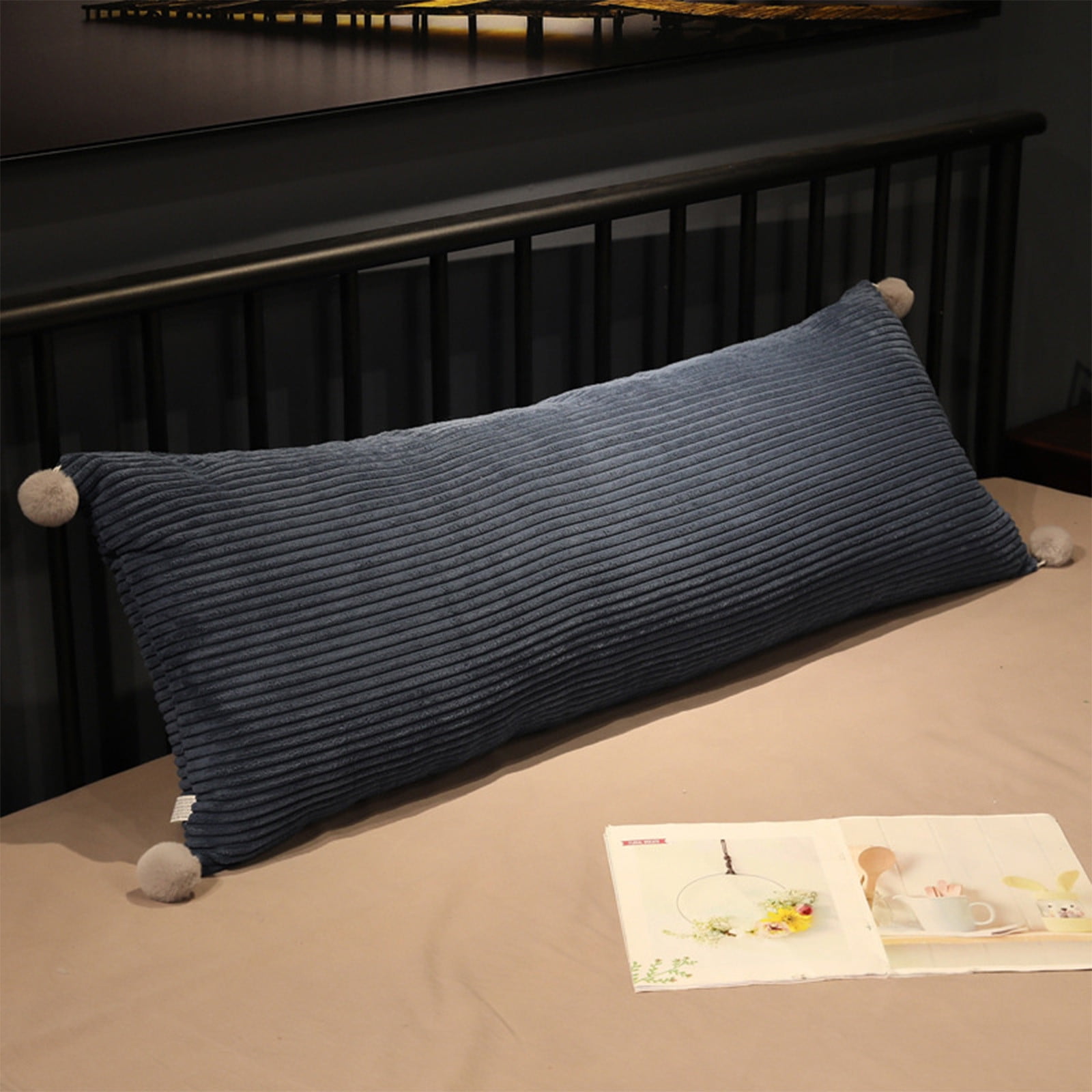 Luxurious Extra Long Cooling Body Pillow with Shredded Memory Foam - Perfect for Adults - Complete with Zippered Pillowcase and Core for Optimal Sleep Comfort