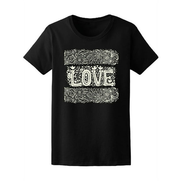 Blue Love And Flowers Tee Women's -Image by Shutterstock