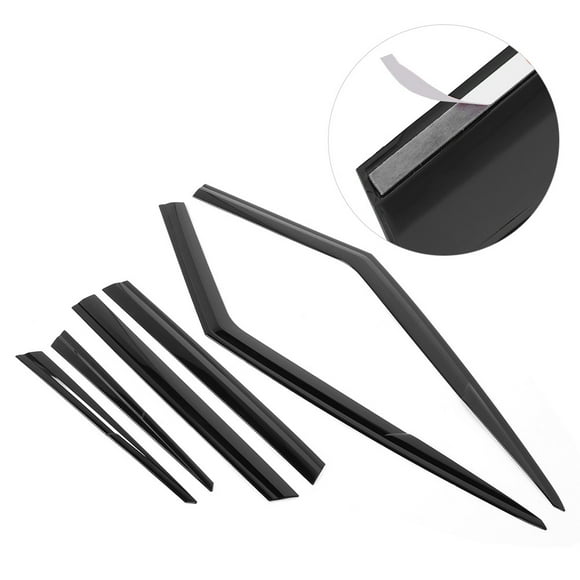 Deflector 6pcs Black Window Visor Vent Sun Rain Shade Deflector Fits for Evoque 2011-ON