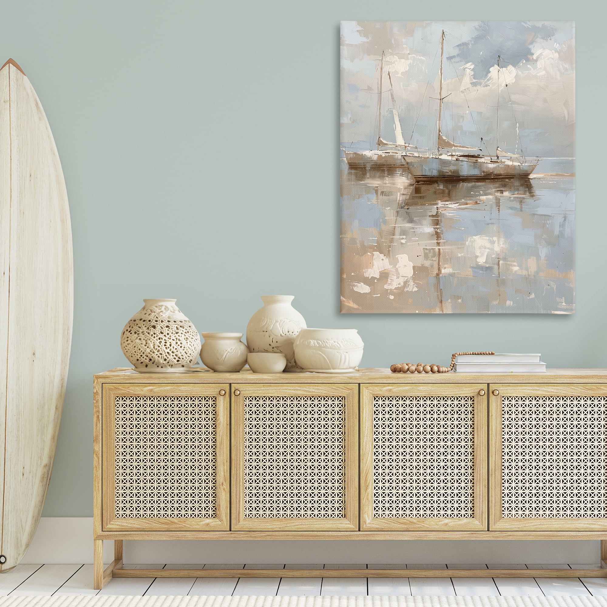 Stupell Industries Race Day Sailboats Transportation Painting Wrapped Canvas Art Print Wall Art, 36 x 48
