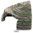 thumbnail image 3 of Reptile Hideout Cave with Basking Platform, 6.6 x 6.4 x 4.1 in Natural Resin Aquarium Decoration, Climbing Ramp, Safe Haven for Small Animals, Lizard, Spider, Turtle Habitat Decor, 3 of 8