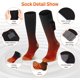thumbnail image 4 of Calcetines calefactables para hombres y mujeres, calcetines calefactables mejorados 2022, superficie calefactora grande de 70 ℃ para evitar dedos fríos, calcetines calefactables para acampar, senderismo, motocicleta y esquí Rojo Verde MX-0132863FYD, 4 of 5