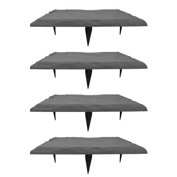 Stepping Stones, Decorative Walkway Pavers with Ground Stakes, Resin Material 15.5x15.5in Large  Stepping Stones Outdoor, Outdoor Walkway Path Pavers for Garden Pathway