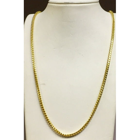 14K 20in Yellow Gold Diamond Cut/TexturedRound Franco Chain with Lobster Clasp, Approx 27.5g