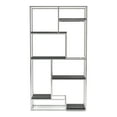 thumbnail image 4 of Furniture of America Midvale 6-Shelf Bookcase, Chrome, 4 of 12