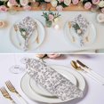 thumbnail image 2 of Haze Blue Leaf Cloth Napkins, Retro Farmhouse Plant Floral Branch Washable and Reusable Dinner Napkins Set of 4, Table Napkin for Kitchen Party Birthday Wedding Hotel Housewarming 20"x20", 2 of 8